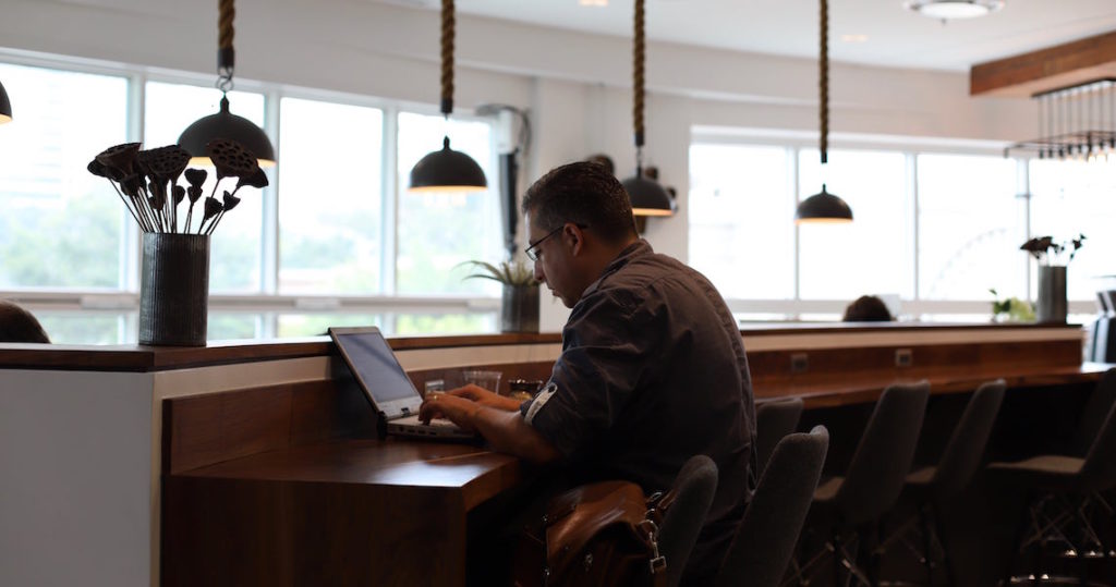 Man working in Coworking Space at Roam