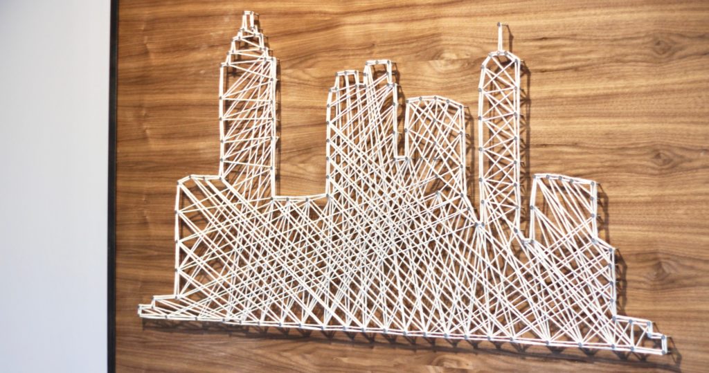 Atlanta skyline meeting room decor