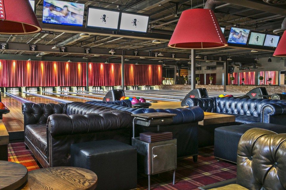 Team building at The Painted Pin after meeting in Buckhead