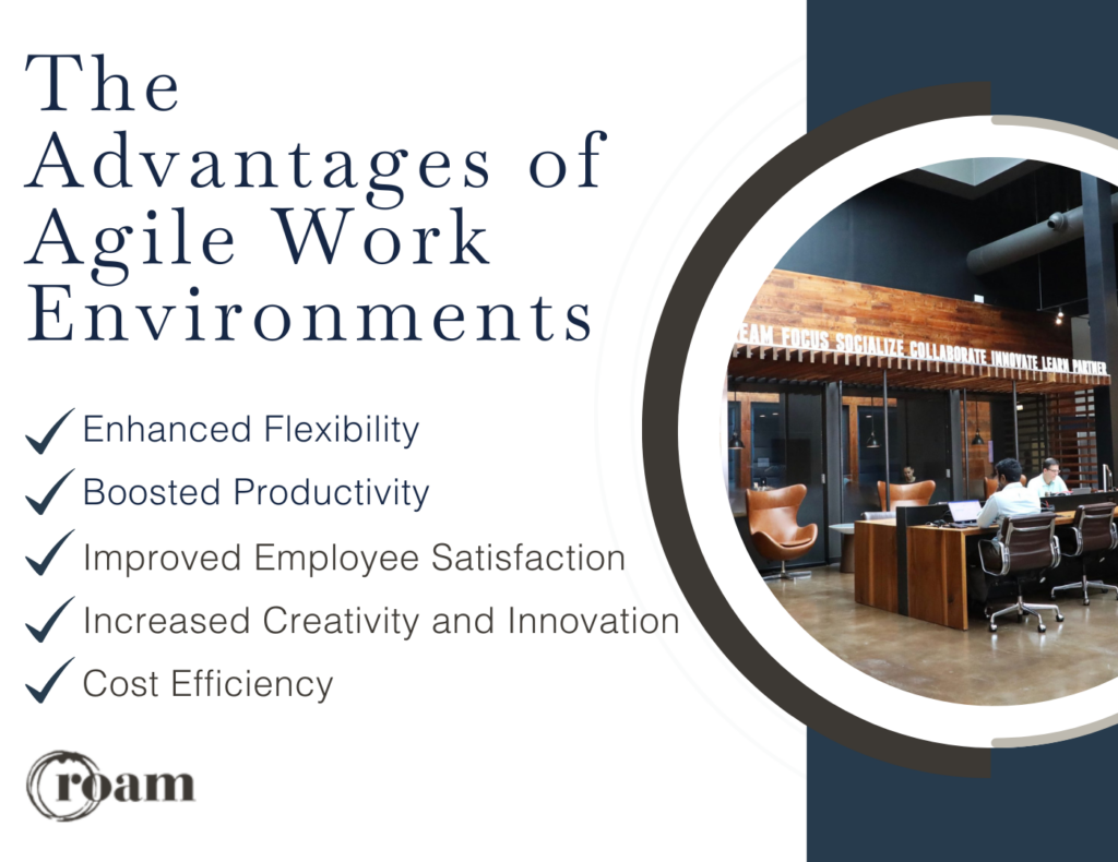 infographic detailing the advantages of an agile work environment